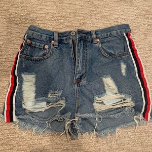 New with tags! Denim shorts red white and blue